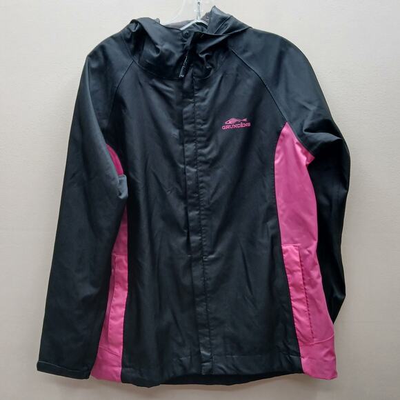 Grundens Women's Hooded Fishing Full Zip Jacket and Pants Set Size Medium Black - Picture 3 of 16